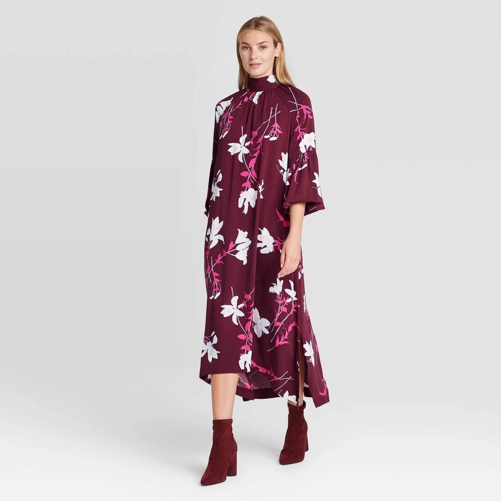 Elegant Floral Women's Dress - Picture 2 of 4